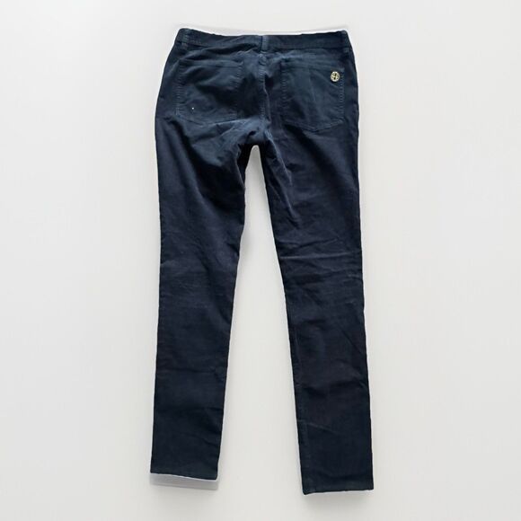 Tory Burch Corduroy Pants Size 32 Black Ivy Super Skinny Winter Fall - Picture 2 of 9